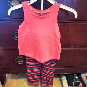 *nd Coral tank with striped leggings (must be bundled to buy)
